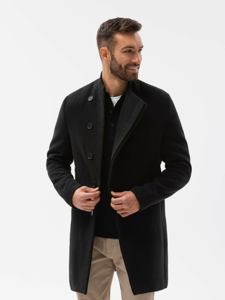 Ombre Clothing Schwarz Herren Ombre Kleidung Mantel C501