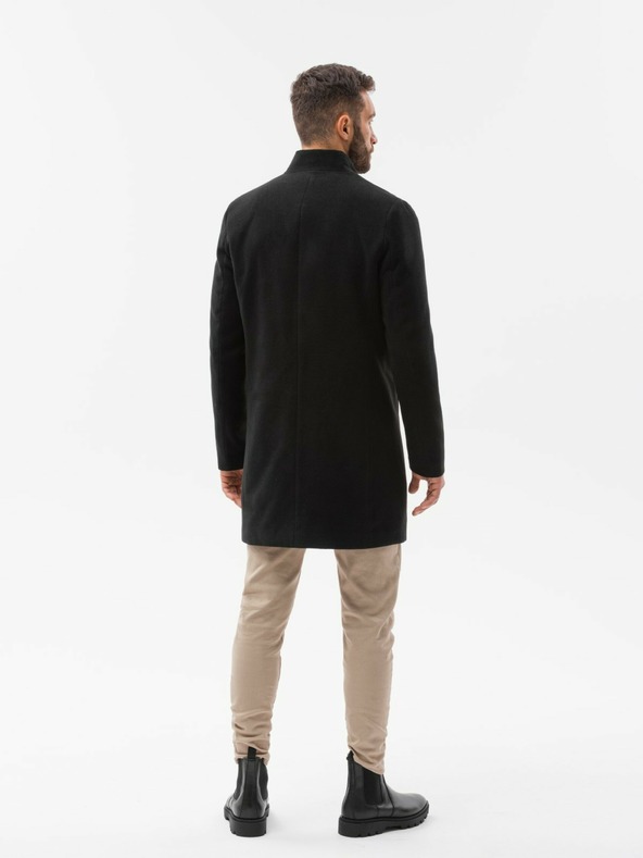 Ombre Clothing Schwarz Herren Ombre Kleidung Mantel C501