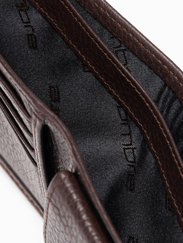 Ombre Clothing Braunes Herrenleder Portemonnaie Ombre Kleidung