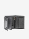 Ombre Clothing Herren Leder Brieftasche - Schwarz A417