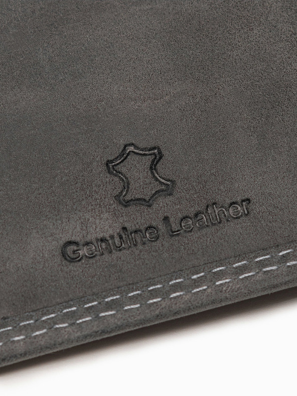 Ombre Clothing Herren Leder Brieftasche - Schwarz A417