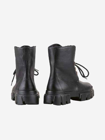 Högl Schwarze Damen Högl Winterwanderung Lederstiefeletten
