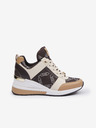 Michael Kors Beige und braune Keilsneakers aus Leder für Damen Michael Kors Georgie Trainer