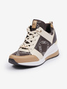 Michael Kors Beige und braune Keilsneakers aus Leder für Damen Michael Kors Georgie Trainer