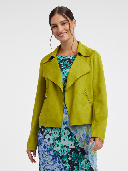 Orsay Hellgrüne leichte Damenjacke aus Wildleder ORSAY