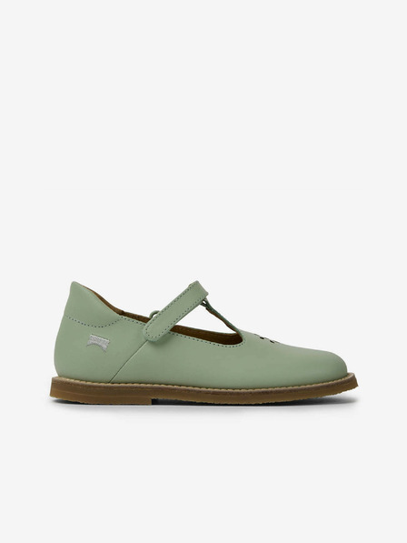 Camper Grüne Mädchen Lederhalbschuhe Camper