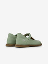 Camper Grüne Mädchen Lederhalbschuhe Camper