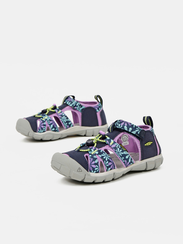 Keen Dunkelblaue Mädchen Sandalen mit Blumenmuster Keen