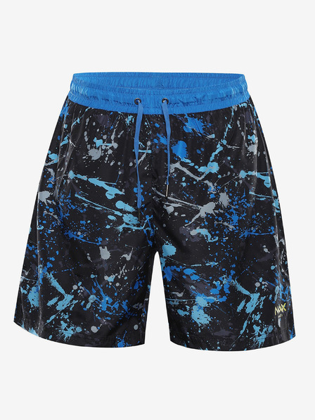 NAX Blaue und schwarze gemusterte Shorts für Männer NAX LUNG
