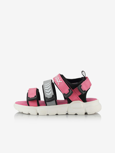 NAX Graue und rosa Mädchen-Sandalen NAX Nesso