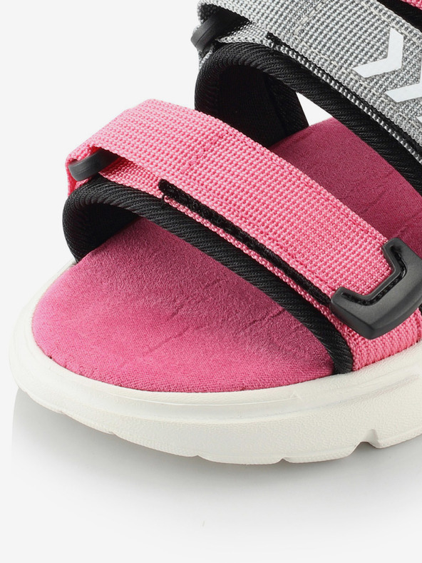 NAX Graue und rosa Mädchen-Sandalen NAX Nesso