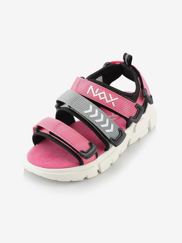NAX Graue und rosa Mädchen-Sandalen NAX Nesso