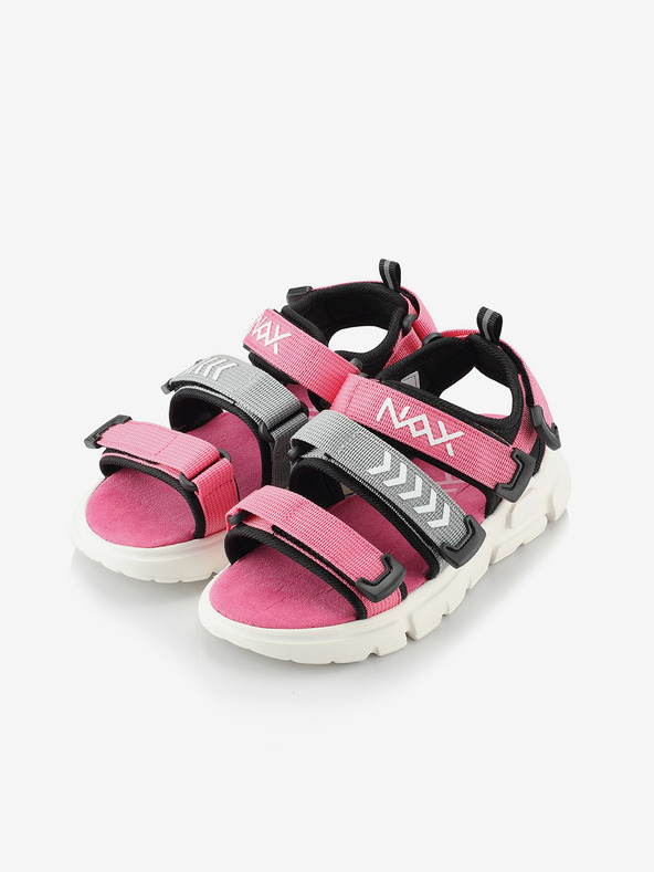 NAX Graue und rosa Mädchen-Sandalen NAX Nesso