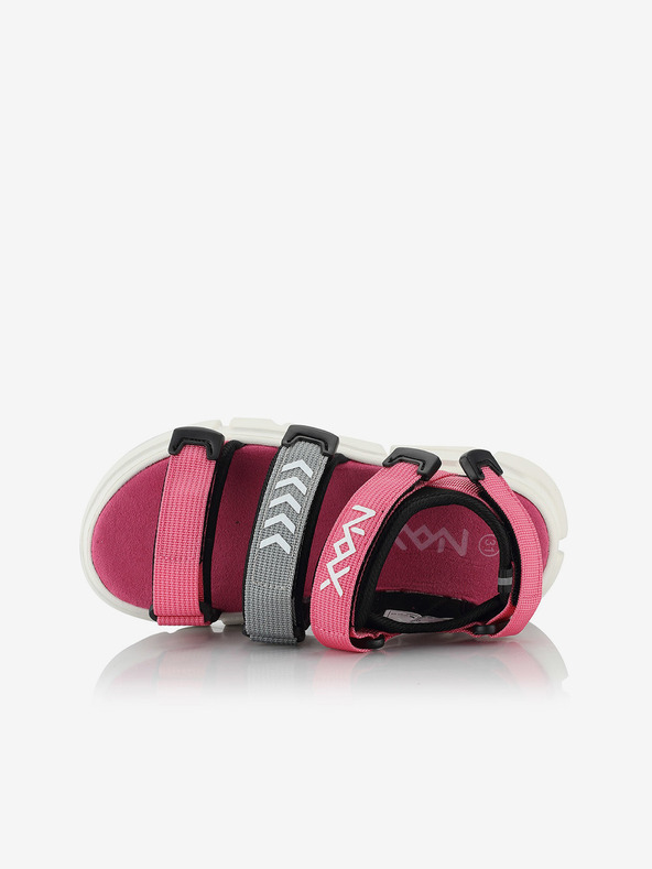 NAX Graue und rosa Mädchen-Sandalen NAX Nesso