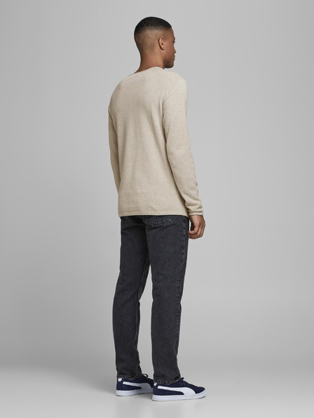 Jack & Jones Cremefarbener Jack & Jones Ehill-Pullover für Herren