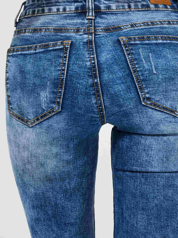 Moodo Blaue Damen-Dreiviertel-Jeans Moodo