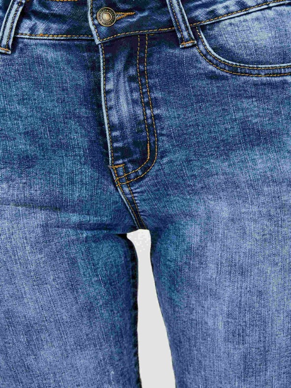 Moodo Blaue Damen-Dreiviertel-Jeans Moodo