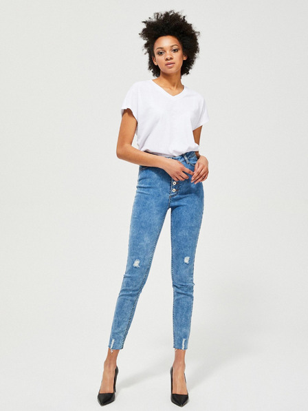 Moodo Blaue Skinny Fit Jeans für Frauen Moodo