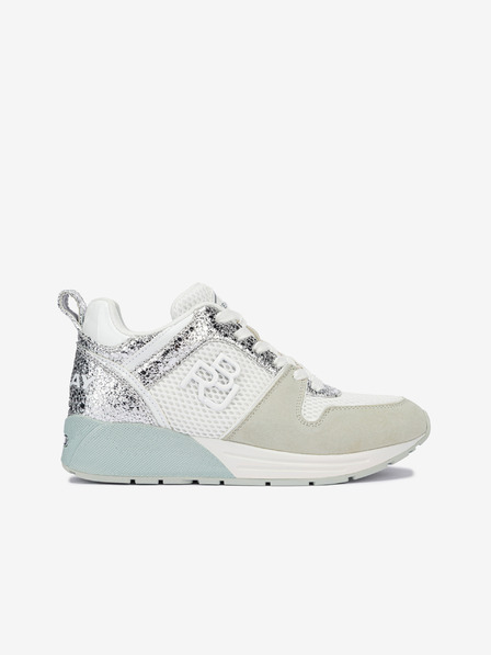 Replay Damen Turnschuhe in Weiß und Silber Replay