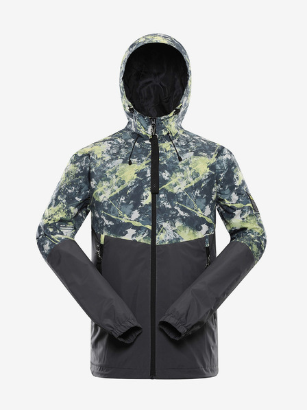 NAX Gelb-schwarz gemusterte Herrenjacke NAX ZALEW
