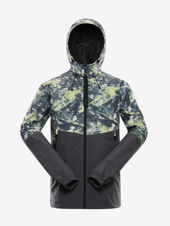 NAX Gelb-schwarz gemusterte Herrenjacke NAX ZALEW
