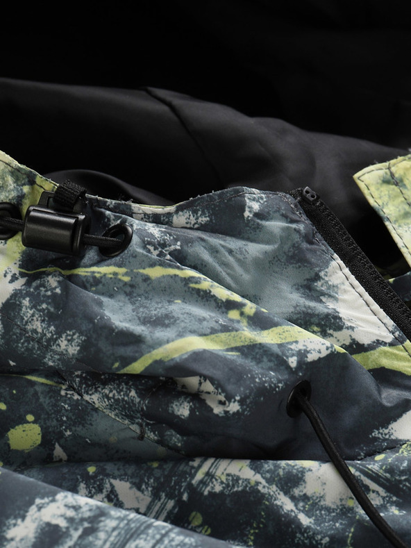 NAX Gelb-schwarz gemusterte Herrenjacke NAX ZALEW