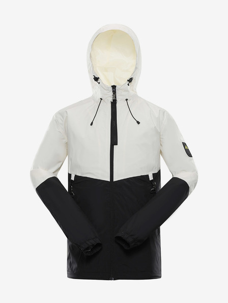 NAX Cremefarbene und schwarze Herrenjacke NAX ZALEW