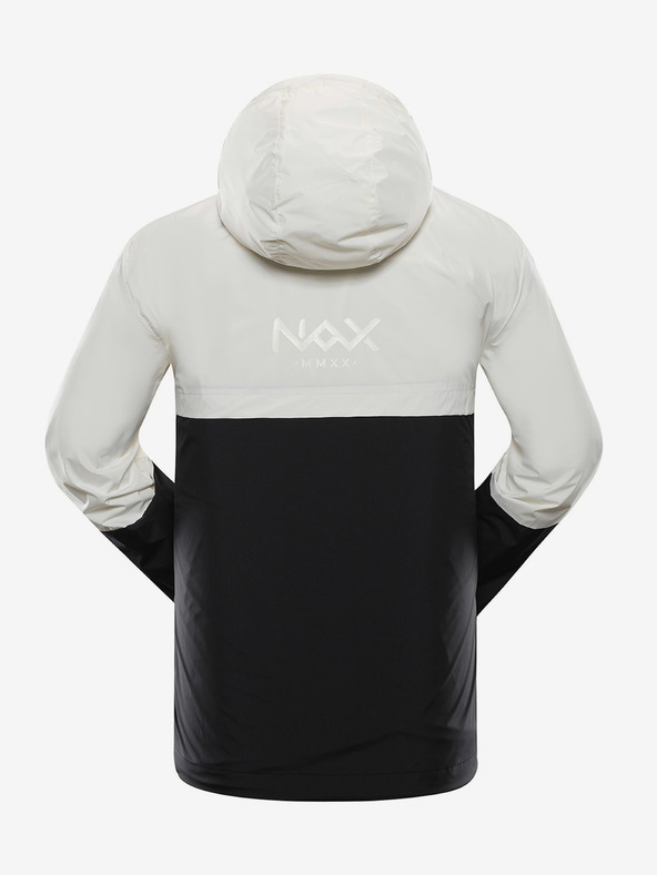 NAX Cremefarbene und schwarze Herrenjacke NAX ZALEW