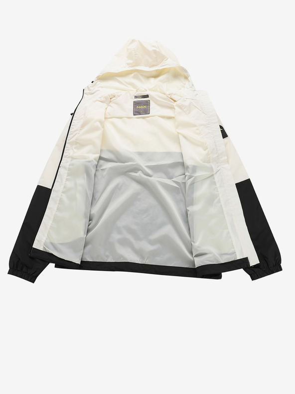 NAX Cremefarbene und schwarze Herrenjacke NAX ZALEW