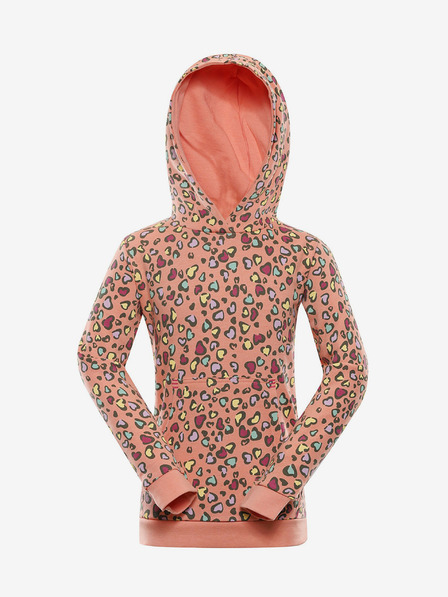 NAX Orangefarbenes gemustertes Mädchen-Sweatshirt NAX NALO