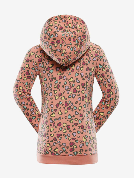 NAX Orangefarbenes gemustertes Mädchen-Sweatshirt NAX NALO