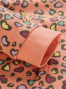 NAX Orangefarbenes gemustertes Mädchen-Sweatshirt NAX NALO