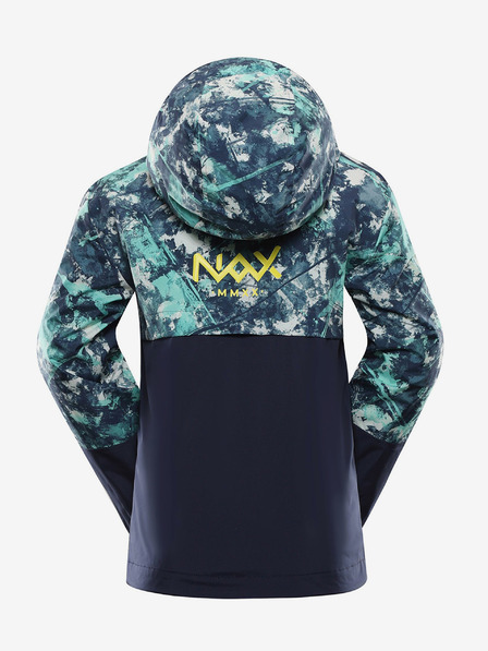 NAX Türkisfarbene und blaue gemusterte Kinderjacke NAX IMUFO