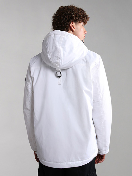Napapijri Weißer wasserdichter Anorak mit Kapuze für Herren NAPAPIJRI