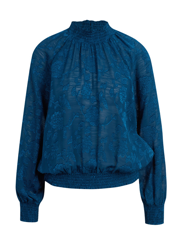 Orsay Blaue gemusterte Damenbluse ORSAY