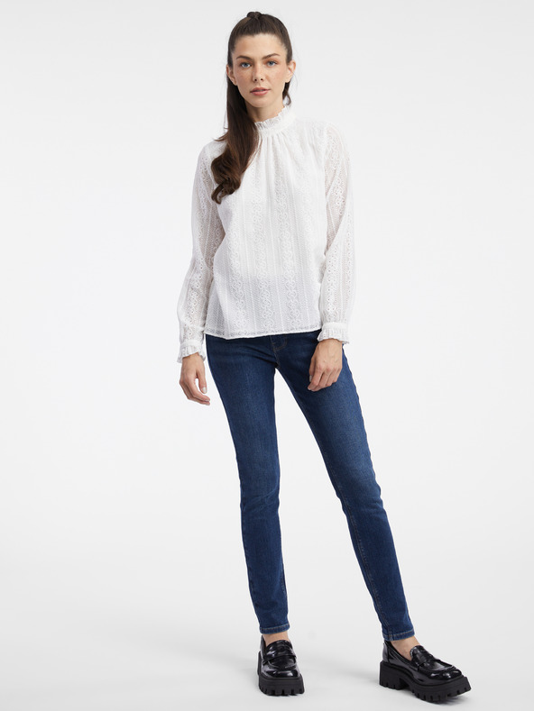 Orsay Weiße Damen-Spitzenbluse ORSAY