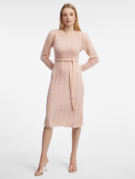 Orsay Hellrosa Damen-Pulloverkleid mit Wollmischung ORSAY