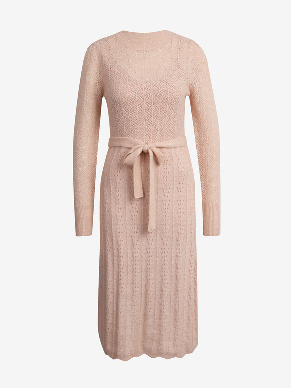 Orsay Hellrosa Damen-Pulloverkleid mit Wollmischung ORSAY