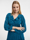 Orsay Blaues Damen-Midikleid mit Blumenmuster ORSAY