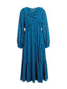 Orsay Blaues Damen-Midikleid mit Blumenmuster ORSAY