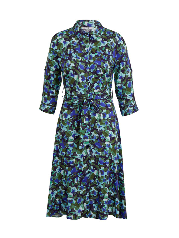 Orsay Grün-blaues Damen Blumen Blusenkleid von ORSAY