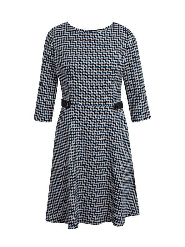 Orsay Blaues gemustertes Damenkleid ORSAY