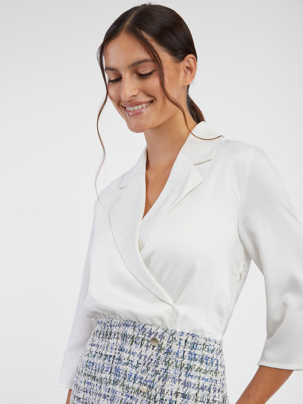 Orsay Blaues und weißes Damenkleid ORSAY