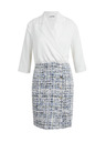 Orsay Blaues und weißes Damenkleid ORSAY