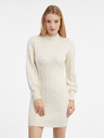 Orsay Cremefarbenes Damen-Strickkleid ORSAY