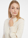 Orsay Cremefarbenes Damen-Strickkleid ORSAY