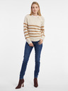Orsay Beige gestreifter Damenpullover ORSAY