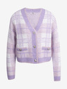 Orsay Hellviolette karierte Damen-Strickjacke ORSAY