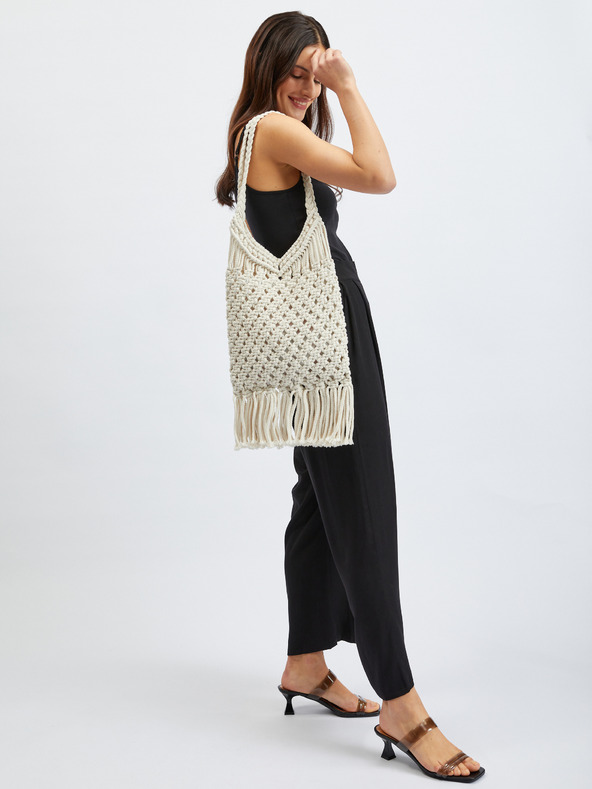 Orsay Weiße Damenstricktasche mit dekorativen Details ORSAY