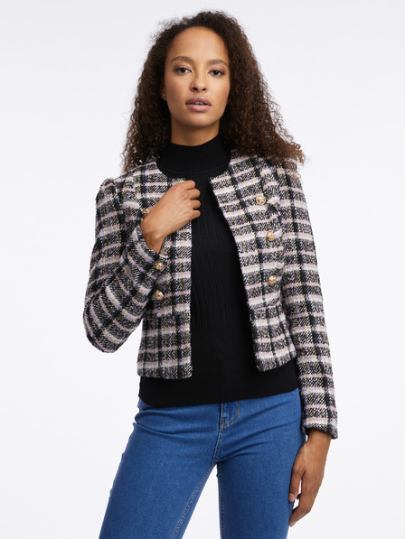 Orsay Schwarzer Damen-Karo-Blazer ORSAY